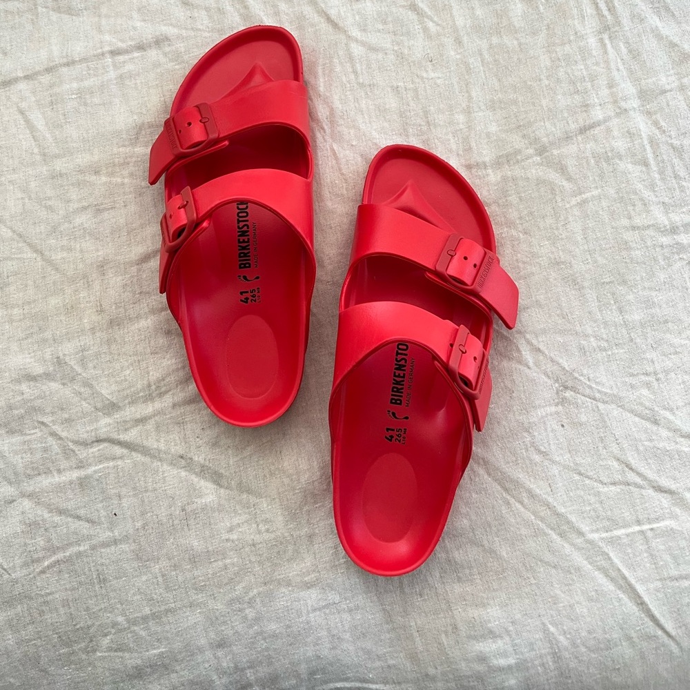 Red Birkenstock Unisex Arizona Sandal